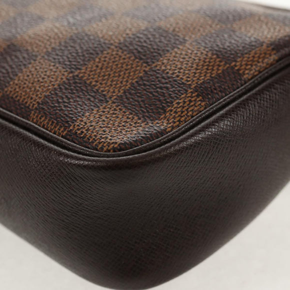 LOUIS VUITTON Damier Ebene Trousse Makeup Pouch N51982 LV Auth 147607V