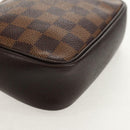 LOUIS VUITTON Damier Ebene Trousse Makeup Pouch N51982 LV Auth 147607V-17