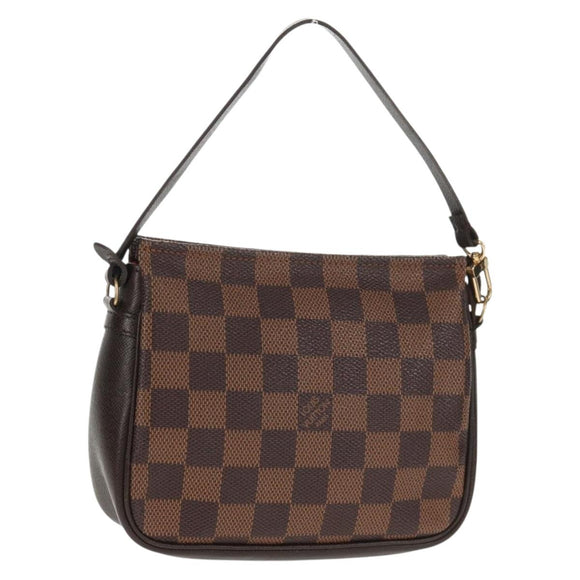LOUIS VUITTON Damier Ebene Trousse Makeup Pouch N51982 LV Auth 147607V