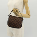 LOUIS VUITTON Damier Ebene Trousse Makeup Pouch N51982 LV Auth 147607V-24