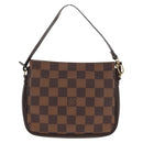 LOUIS VUITTON Damier Ebene Trousse Makeup Pouch N51982 LV Auth 147607V-13