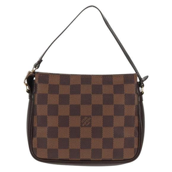 LOUIS VUITTON Damier Ebene Trousse Makeup Pouch N51982 LV Auth 147607V