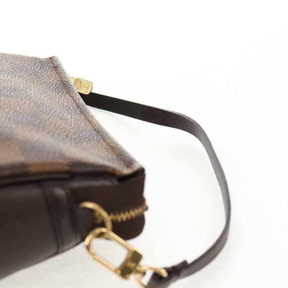 LOUIS VUITTON Damier Ebene Trousse Makeup Pouch N51982 LV Auth 147607V