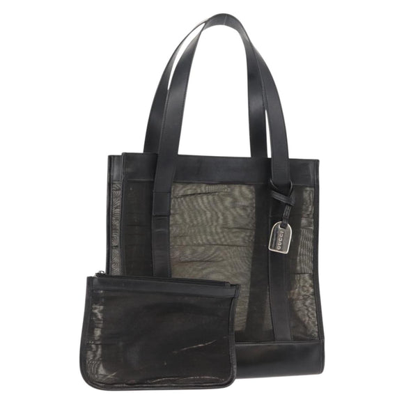 GUCCI Tote Bag Nylon Black 002 1705 0405 Auth 147610