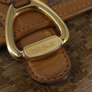 CELINE Macadam Canvas Shoulder Bag PVC Beige Gold Auth 147612-17