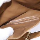 CELINE Macadam Canvas Shoulder Bag PVC Beige Gold Auth 147612-21