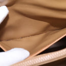 CELINE Macadam Canvas Shoulder Bag PVC Beige Gold Auth 147612-22