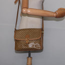 CELINE Macadam Canvas Shoulder Bag PVC Beige Gold Auth 147612-24
