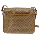 CELINE Macadam Canvas Shoulder Bag PVC Beige Gold Auth 147612-2