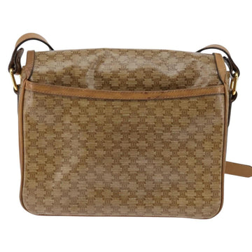 CELINE Macadam Canvas Shoulder Bag PVC Beige Gold Auth 147612 - 0