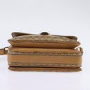CELINE Macadam Canvas Shoulder Bag PVC Beige Gold Auth 147612-5