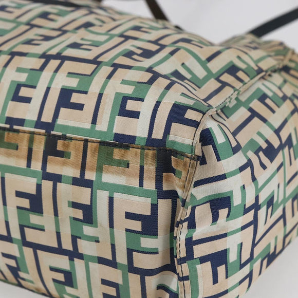 FENDI Zucca Canvas Tote Bag Navy Auth 147615