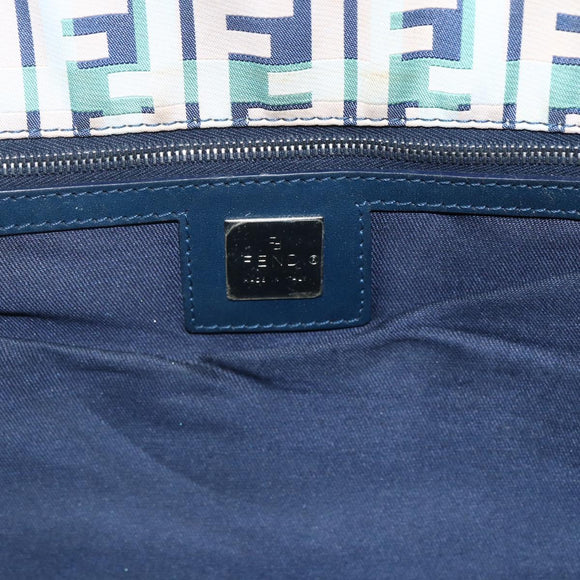 FENDI Zucca Canvas Draagtas Marineblauw Auth 147615