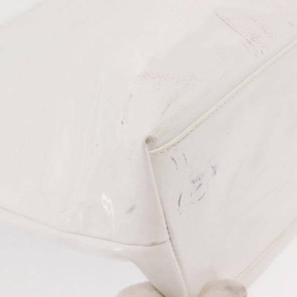 Salvatore Ferragamo Gancini Tote Bag Enamel White Auth 147620