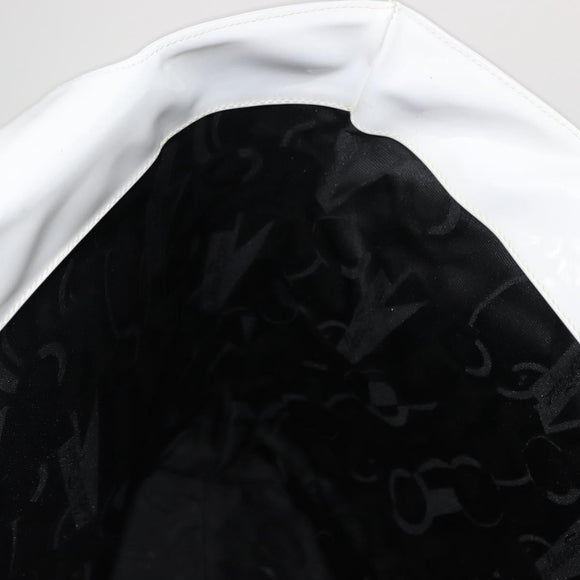 Salvatore Ferragamo Gancini Tote Bag Enamel White Auth 147620