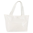 Salvatore Ferragamo Gancini Tote Bag Enamel White Auth 147620-1