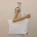 Salvatore Ferragamo Gancini Tote Bag Enamel White Auth 147620-20