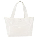 Salvatore Ferragamo Gancini Tote Bag Enamel White Auth 147620-13