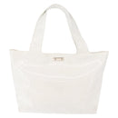 Salvatore Ferragamo Gancini Tote Bag Enamel White Auth 147620-2