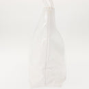 Salvatore Ferragamo Gancini Tote Bag Enamel White Auth 147620-3