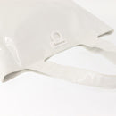 Salvatore Ferragamo Gancini Tote Bag Enamel White Auth 147620-6