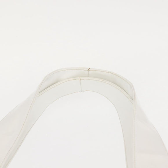 Salvatore Ferragamo Gancini Tote Bag Enamel White Auth 147620