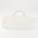 Salvatore Ferragamo Gancini Tote Bag Enamel White Auth 147620-5