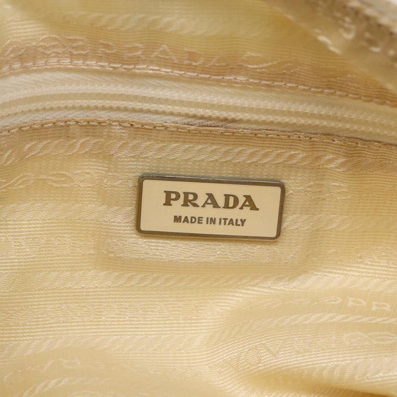 PRADA Shoulder Bag Nylon Ivory Auth 147624