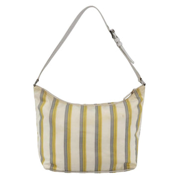 PRADA Shoulder Bag Nylon Ivory Auth 147624 - 0