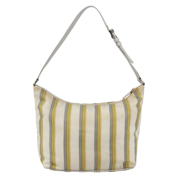 PRADA Shoulder Bag Nylon Ivory Auth 147624