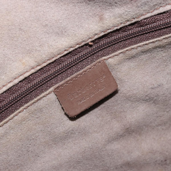 Burberry Nova Check Boston Bag PVC Beige Goud Auth 147629