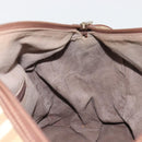 Burberry Nova Check Boston Bag PVC Beige Goud Auth 147629-21