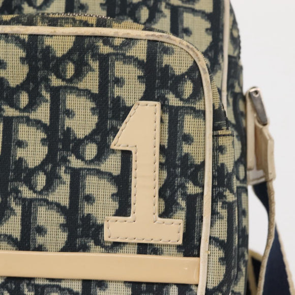 Christian Dior Trotter Canvas Shoulder Bag Navy Auth 147633