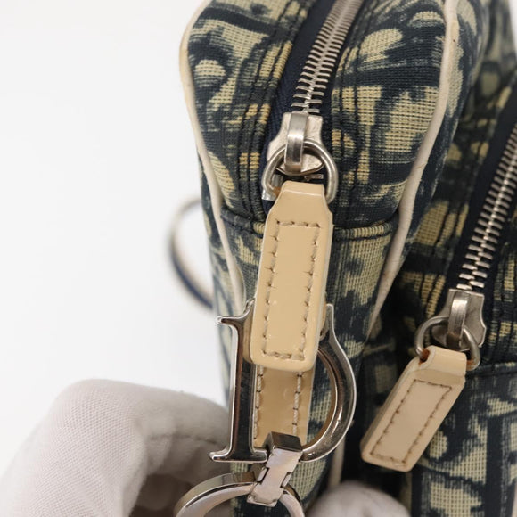 Christian Dior Trotter Canvas Shoulder Bag Navy Auth 147633