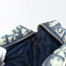 Christian Dior Trotter Canvas Shoulder Bag Navy Auth 147633-21