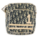 Christian Dior Trotter Canvas Shoulder Bag Navy Auth 147633-13