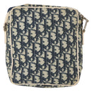 Christian Dior Trotter Canvas Shoulder Bag Navy Auth 147633-2