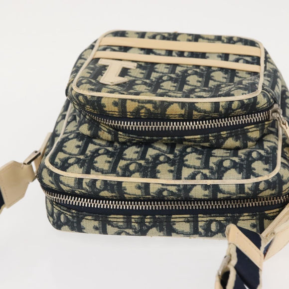 Christian Dior Trotter Canvas Shoulder Bag Navy Auth 147633