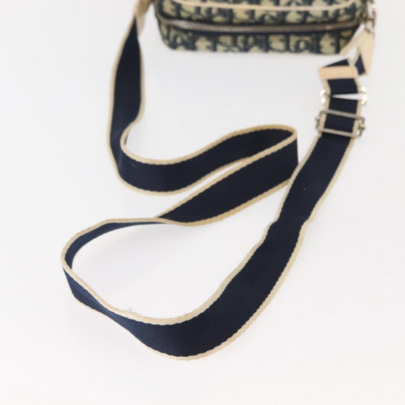 Christian Dior Trotter Canvas Shoulder Bag Navy Auth 147633