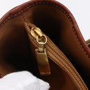 CELINE Macadam Canvas Tote Bag PVC Leather Brown Gold Auth 147637-18