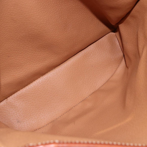 CELINE Macadam Canvas Tote Bag PVC Leather Brown Gold Auth 147637