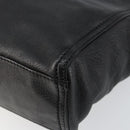 FENDI Hand Bag Leather Black Silver Auth 147641-9