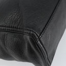 FENDI Hand Bag Leather Black Silver Auth 147641-16