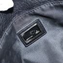 FENDI Hand Bag Leather Black Silver Auth 147641-10