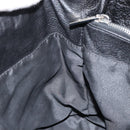 FENDI Hand Bag Leather Black Silver Auth 147641-19