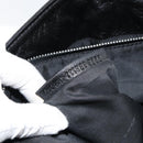 FENDI Hand Bag Leather Black Silver Auth 147641-12