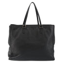 FENDI Hand Bag Leather Black Silver Auth 147641-2