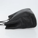 FENDI Hand Bag Leather Black Silver Auth 147641-4