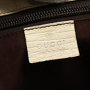 GUCCI GG Supreme Tote Bag PVC Beige Silver 114595 Auth 147642-17