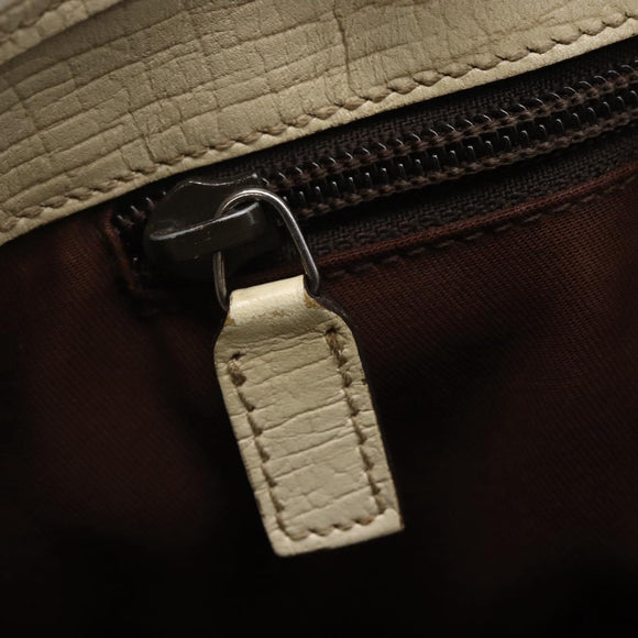 GUCCI GG Supreme Tote Bag PVC Beige Silver 114595 Auth 147642